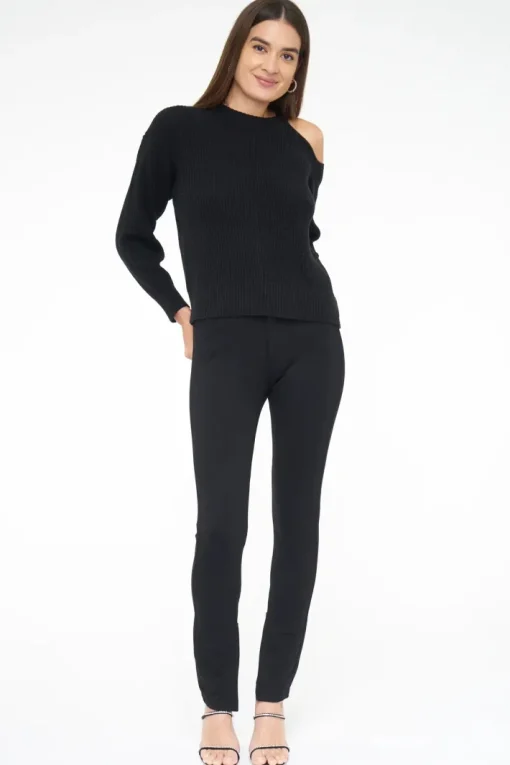 Kendall Zippered Detail Pants In Night Out