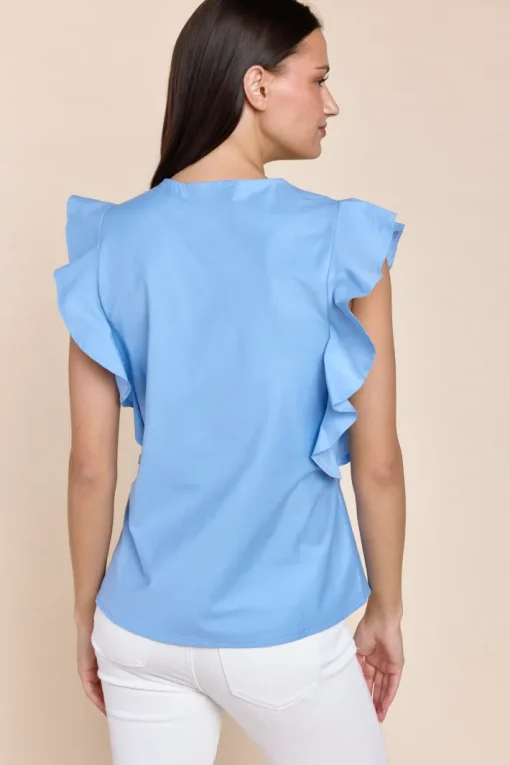 Kenia Top In Celeste *FINAL SALE*