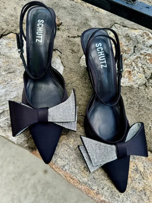 Kirsten Satin Rhinestone In Black