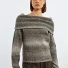 Knitted Sweater In Ash Dark Grey