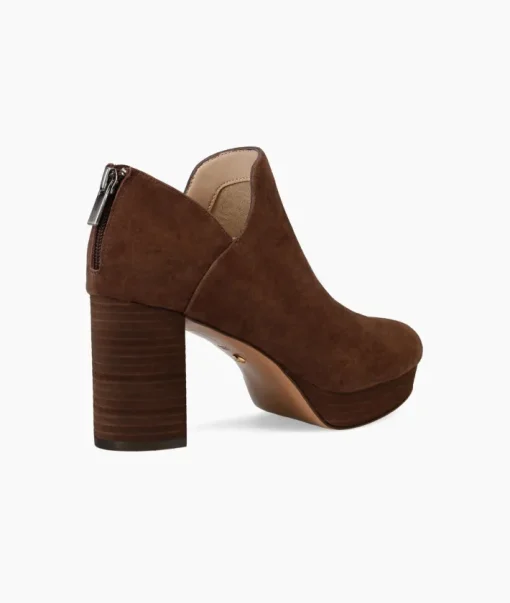 Lesia Suede Bootie In Dark Oak Suede