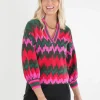 Lolli Sweater In Ruby Ripple
