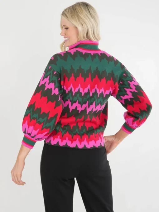 Lolli Sweater In Ruby Ripple