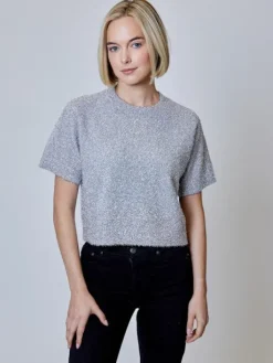 Lurex Sweater In Silver