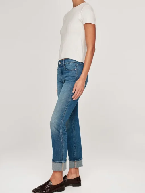 Mara Straight Ankle Denim In Hulton Cuffed