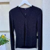 Mariah V-Neck Beading Blouse In Black