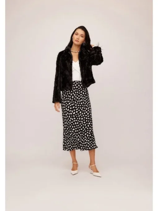 Mia Bias Skirt In Dot Print