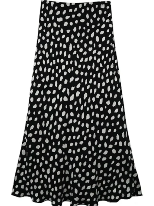Mia Bias Skirt In Dot Print