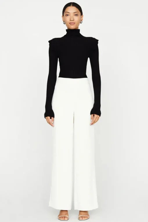 Mia Straight Pant In Bone