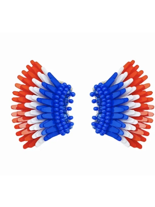 Micro Madeline Earring In Red/White/Blue