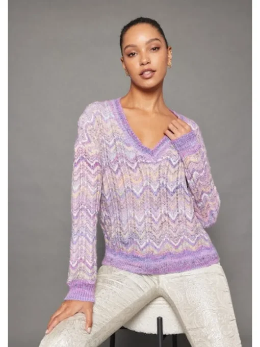Mystic Pullover Sweater In Purple Haze