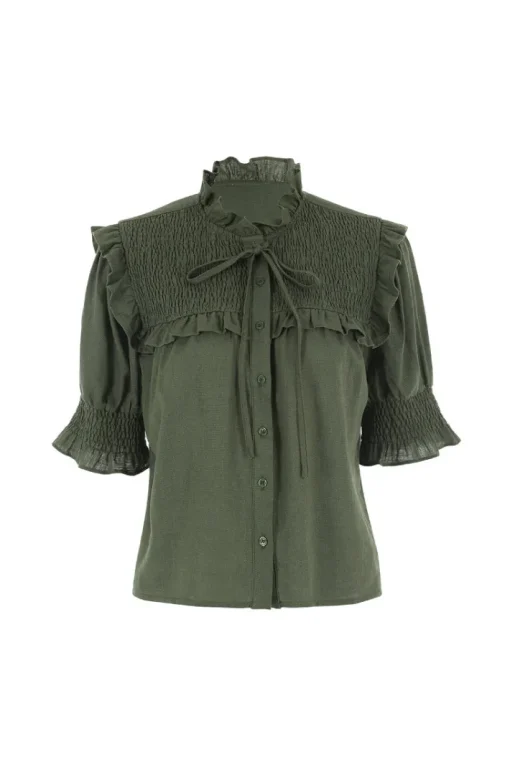 Nicolette Shirt In Olive *FINAL SALE*
