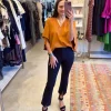 Nina Faux Suede Top In Brush