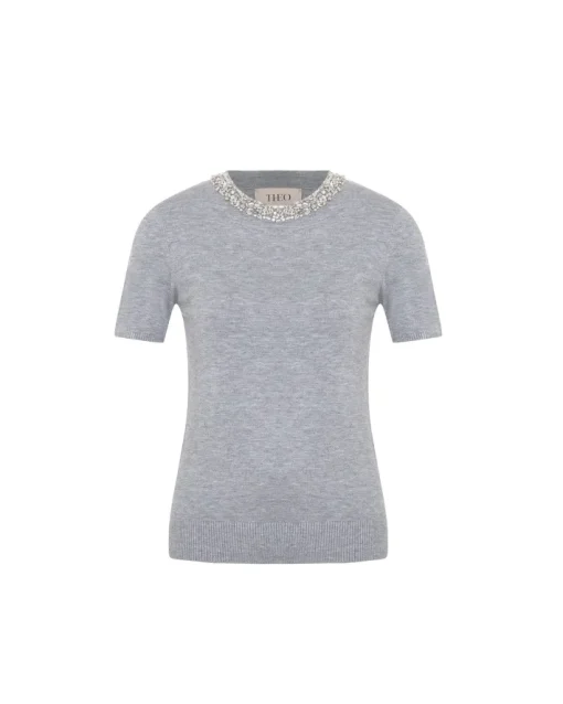 Nomia Knit Tee In Grey
