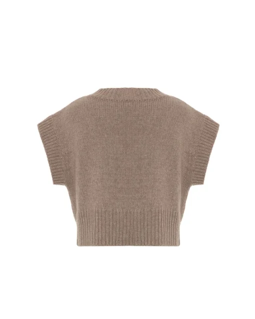 Pallas Crop Vest In Sustained Grey