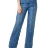 Pintuck Pleat Straight Leg Jean In Baltic