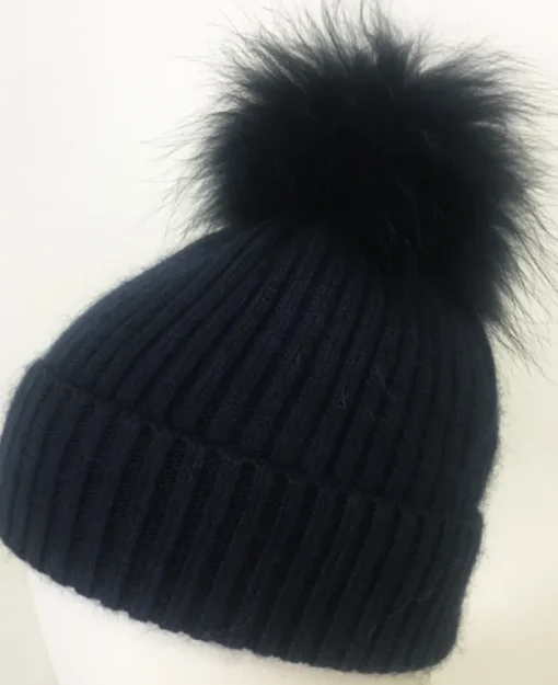Pom Hat In Black