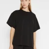 Ponte Knit Oversized Shirt In Black