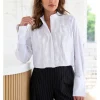Raffaele Cropped Shirt In White