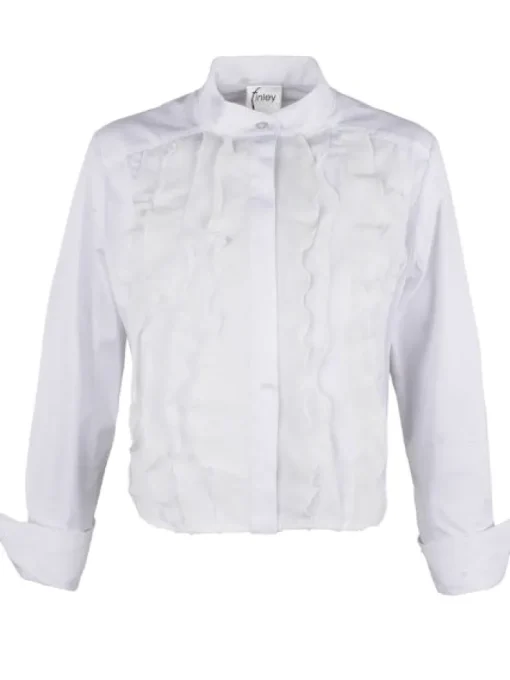 Raffaele Cropped Shirt In White