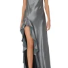 Roux Satin Dress In Pewter