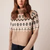 Ruthie Sweater In Biscotti Fairisle