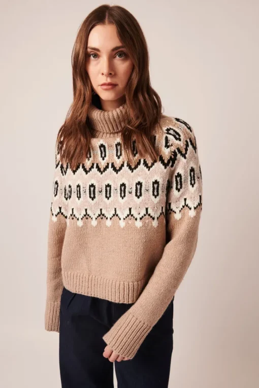 Ruthie Sweater In Biscotti Fairisle