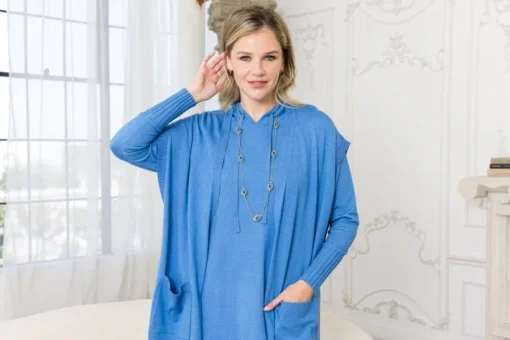 Sarah Knit Vest In Blue *FINAL SALE*