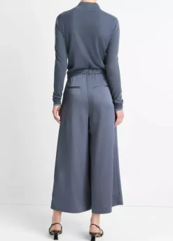 Satin Culotte Pants In Dark Water