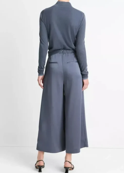 Satin Culotte Pants In Dark Water