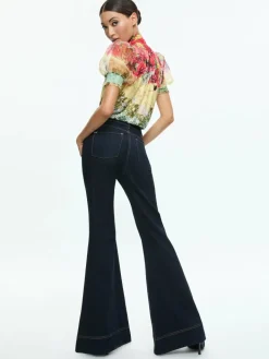 SB High Rise Bell Jean In Dark Rinse