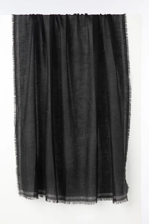 Sequin Shawl In Black