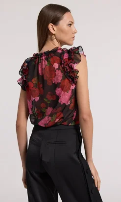 Sia Blouse In Floral Fantasy Red