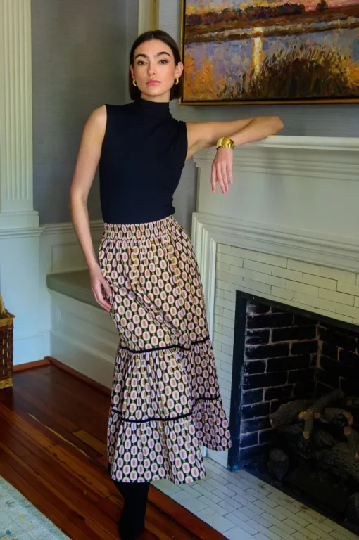 Surrey Midi Skirt In Mini Link