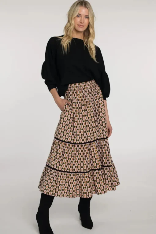 Surrey Midi Skirt In Mini Link