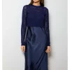 Val Sweater Dress In Navy Combo