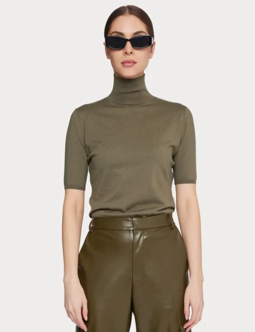 Viva Modal Knit Top In Olive