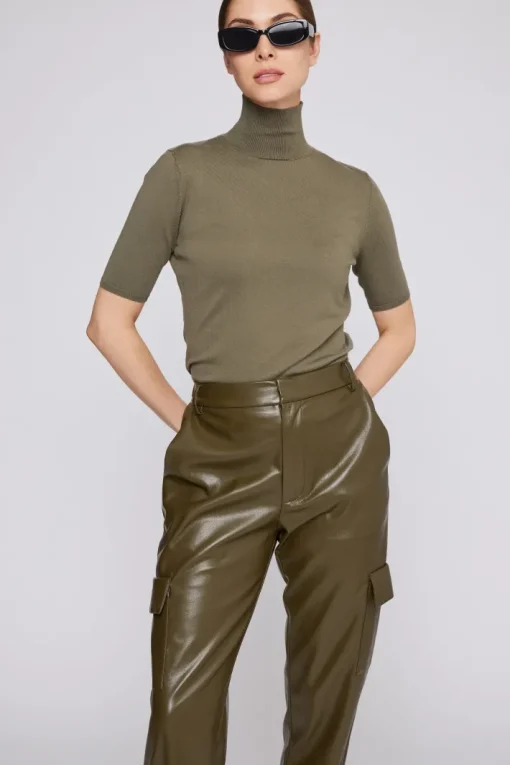 Viva Modal Knit Top In Olive