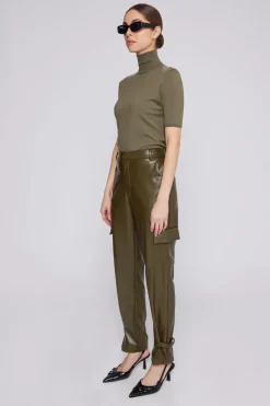 Viva Modal Knit Top In Olive