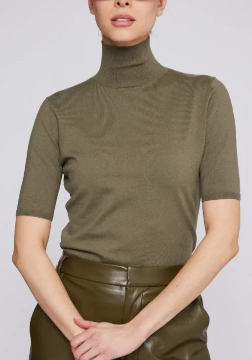 Viva Modal Knit Top In Olive