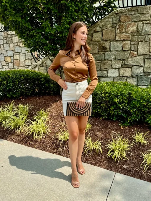 Willa 70's Top In Camel